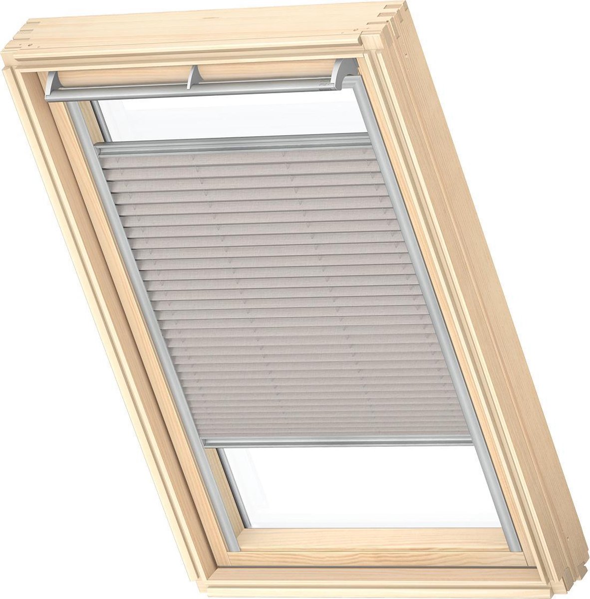 VELUX Origineel Plisségordijn (FHL), Zilveren Kozijn, PK04, Grey