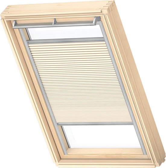 VELUX Origineel Verduisterend Plisségordijn (FHC), Zilveren Kozijn, M04, 304, 1, Ivory