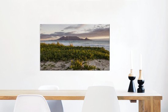Vue Panorama de Robben Island sur toile d' Afrique 60x40 cm - Tirage photo sur toile (Décoration murale salon / chambre)