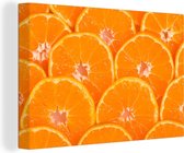 Canvas Schilderij Sinaasappel - Fruit - Oranje - 60x40 cm - Wanddecoratie