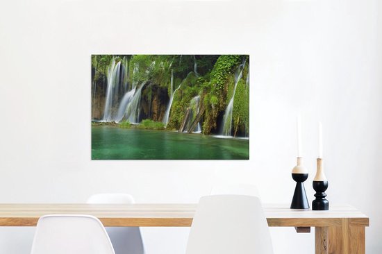 Belle nature au parc national des lacs de Plitvice Toile 90x60 cm - Tirage photo sur toile (Décoration murale salon / chambre)