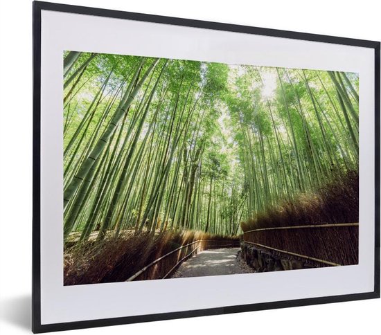 Fotolijst incl. Poster - Bamboebosje in Arashiyama Japan - 40x30 cm - Posterlijst