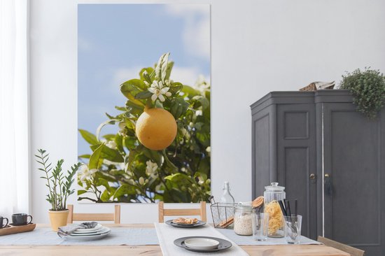 Gros plan d'orange sur la toile arbre 2cm 120x180 cm - Tirage photo sur toile (Décoration murale salon / chambre) / Arbres Peintures sur toile XXL / Groot format!