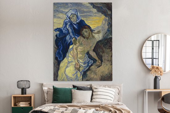 Peinture sur toile 120x160 cm - Décoration murale Pietà (d'après Delacroix) - Vincent van Gogh - Décoration murale salon - Décoration chambre - Accessoires de chambre - Peintures