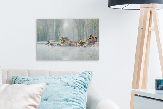 Fontaine Appollo à Versailles 30x20 cm - petit - Tirage photo sur toile (Décoration murale salon / chambre)