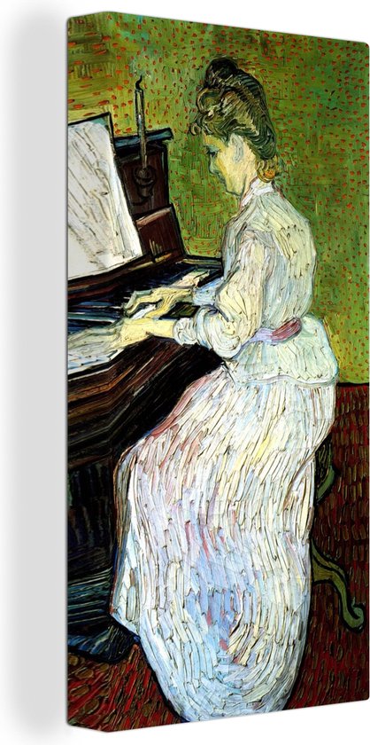 Peintures sur toile - Marguerite Gachet au piano - Vincent van Gogh - 20x40 cm - Décoration murale