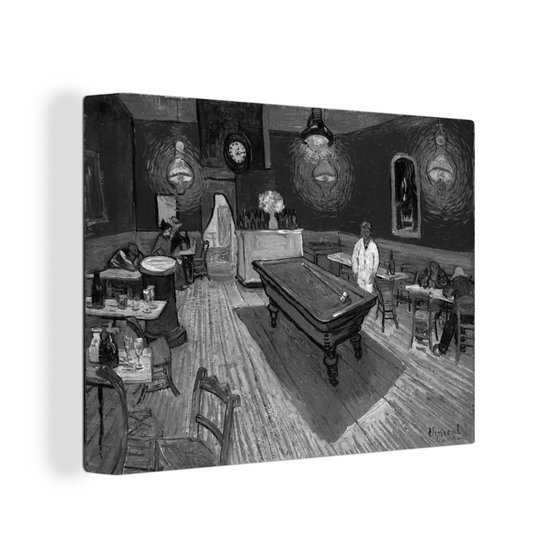 Peintures sur toile - Le café de nuit - Peinture de Vincent van Gogh - 80x60 cm - Décoration murale
