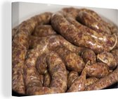 Saucisses roumaines 180x120 cm - Tirage photo sur toile (Décoration murale salon / chambre) XXL / Groot format!