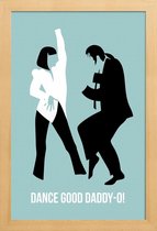 JUNIQE - Poster in houten lijst Dance Good Poster 1 -30x45 /Blauw &