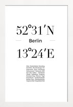 JUNIQE - Poster in houten lijst Berlin Icons -40x60 /Wit & Zwart