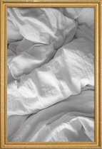 JUNIQE - Poster met houten lijst Perfect Day in Bed -30x45 /Grijs &