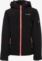 Mountain Peak kinder outdoor softshell jas - Zwart - Maat 128 - Winddicht - Ademend materiaal