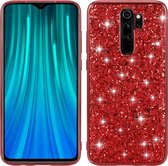 Xiaomi Redmi Note 8 Pro Hoesje - Mobigear - Glitter Serie - Hard Kunststof Backcover - Rood - Hoesje Geschikt Voor Xiaomi Redmi Note 8 Pro