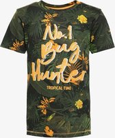 TwoDay jongens T-shirt met bloemenprint - Groen - Maat 134/140