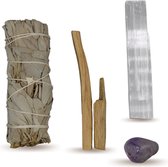 Energie reinigde smudge kit met Amethist