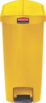 Rubbermaid Slim Jim Step On container End Step kunststof 50 ltr, Geel (VB224207)