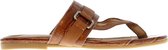 Tango | Madison 4-c x AC cognac leather buckle slipper - cognac sole | Maat: 38