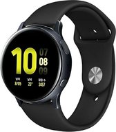 Siliconen Smartwatch bandje - Geschikt voor  Samsung Galaxy Watch Active sport band - zwart - Horlogeband / Polsband / Armband