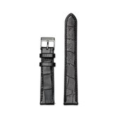 Renard Elite 35.5 Strap 18mm Croco Zwart  - Zwart