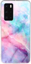 Mobigear Hoesje geschikt voor Huawei P40 Telefoonhoesje Flexibel TPU | Mobigear Marble Backcover | P40 Case | Back Cover