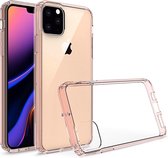 Apple iPhone 11 Pro Max Hoesje - Mobigear - Crystal Serie - Hard Kunststof Backcover - Transparant / Roze - Hoesje Geschikt Voor Apple iPhone 11 Pro Max