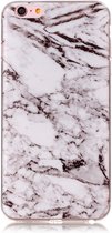 GadgetBay Marmer hoesje cover case iPhone 6 Plus 6s Plus silicone - Marble - Wit