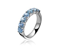 ZINZI zilveren ring blauw ZIR1000B
