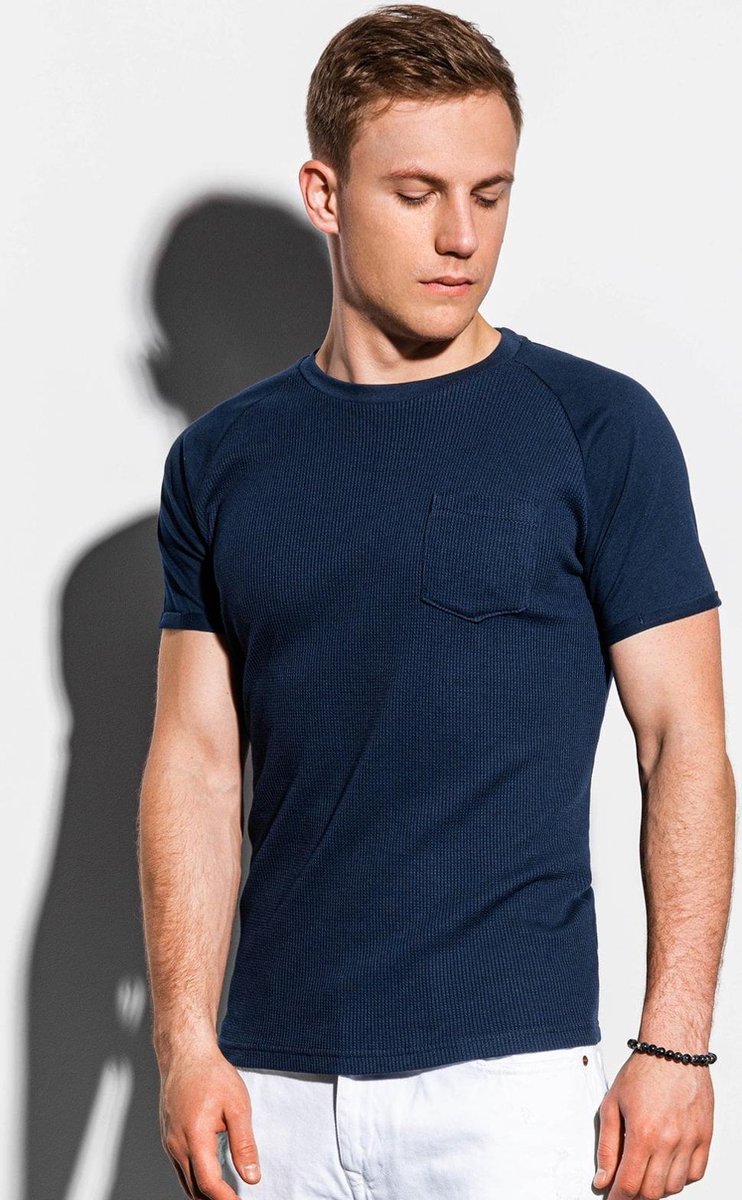 Ombre - heren T-shirt navy - S1182