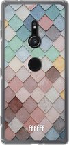 6F hoesje - geschikt voor Sony Xperia XZ2 -  Transparant TPU Case - Colour Tiles #ffffff