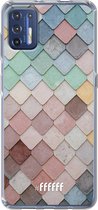 6F hoesje - geschikt voor Motorola Moto G9 Plus -  Transparant TPU Case - Colour Tiles #ffffff