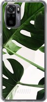 6F hoesje - geschikt voor Xiaomi Redmi Note 10 Pro -  Transparant TPU Case - Tropical Plants #ffffff