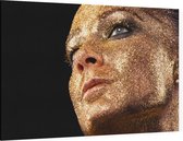 Gouden glitters - Foto op Canvas - 45 x 30 cm