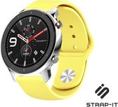Siliconen Smartwatch bandje - Geschikt voor  Xiaomi Amazfit GTR sport band - geel - 47mm - Strap-it Horlogeband / Polsband / Armband