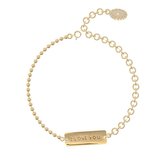 Lora di Lora Armband Bindi I Love You. Een individueel bandje voor female 18K Vermeil Goud 18 cm