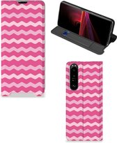 GSM Hoesje ontwerpen Sony Xperia 1 III Fotohoesje Waves Pink