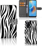 Beschermhoesje OPPO A74 4G Smartphone Hoesje Zebra