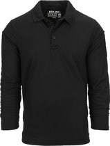 101 INC - Tactical polo Quick Dry long sleeve (kleur: Zwart / maat: S)