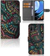 GSM Hoesje Xiaomi Redmi 9T | Poco M3 Flip Case Aztec