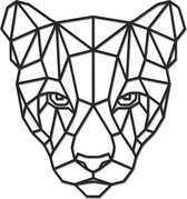 Cadeau en bois - Cougar - Grand - Zwart - Animaux et formes géométriques - Bois - Découpé au laser- Décoration murale