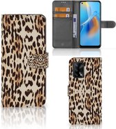Book Cover OPPO A74 4G Smartphone Hoesje Leopard