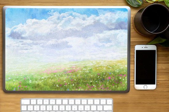 Autocollant pour ordinateur portable - 17,3 pouces - Aquarelle - Fleurs - Paysage - 40x30cm - Autocollants pour ordinateur portable - Peau pour ordinateur portable - Couverture