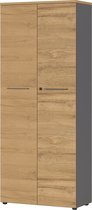 Archiefkast Osmond 80cm met 2 deuren - eik/grafiet