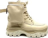 BRONX Damesboot "Jaxstar Mid Cut" - beige - maat 41