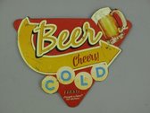 wandbord - retro reclame bier - Metaal - 0,3 cm hoog