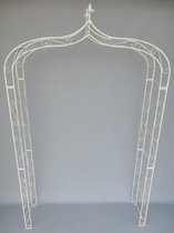Arche à roses - arche de jardin - rustique - blanc - métal - 260 cm de haut