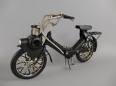 metaalkunst - antieke solex scooter - zwart - 9 cm hoog