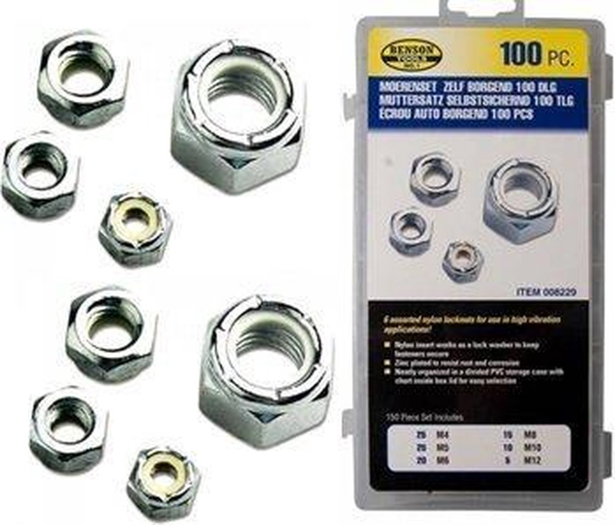 VORXEON 6 stuks XZN veeltand moersleutel set 1/2 inch kracht dopsleutel set lengte en kort M14/M16/M18 materiaal 42 Cr-Mo met opbergdoos lederen ring grendel