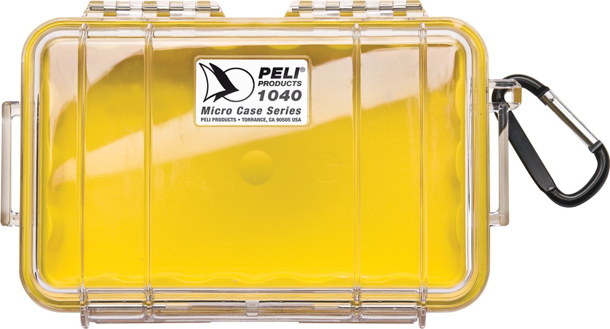Peli Case 1040 Micro Geel / Transparant