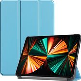 Hoes Geschikt voor iPad Pro 2021 (11 inch) Hoes Luxe Hoesje Book Case - Hoesje Geschikt voor iPad Pro 11 inch (2021) Hoes Cover - Lichtblauw