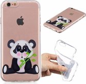 Voor iPhone SE 2020/8/7 3D-patroon Transparant TPU-hoesje (Bamboo Bear)